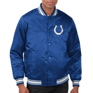 Indianapolis Colts Starter Locker Room Satin Varsity Jacket