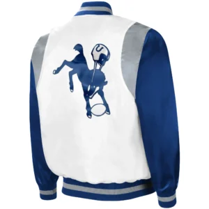 Alternative view of Indianapolis Colts Prime Time Starter Retro Full-Snap Satin Varsity Jacket