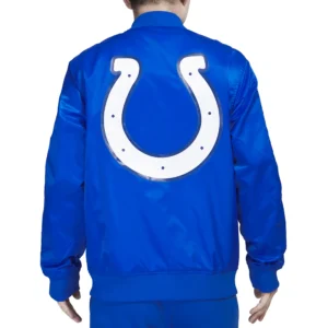 Alternative view of Indianapolis Colts Wordmark Starter Satin Varsity Blue Jacket