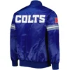 Indianapolis Colts The Power Forward Satin Varsity Full-Snap Royal Jacket - Image 2