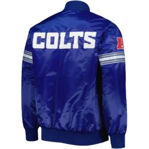 Alternative view of Indianapolis Colts The Power Forward Satin Varsity Full-Snap Royal Jacket