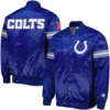 Indianapolis Colts The Power Forward Satin Varsity Full-Snap Royal Jacket - Image 3