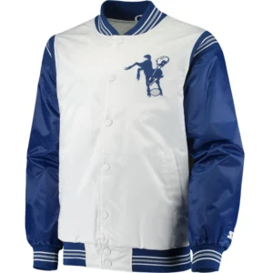 Indianapolis Colts The Enforcer Starter Satin Varsity Jacket With Colts Logo