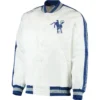 Indianapolis Colts The Offensive Team III Satin Varsity White Jacket