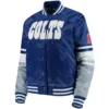 Indianapolis Colts Starter Victory Cheer Satin Varsity Jacket