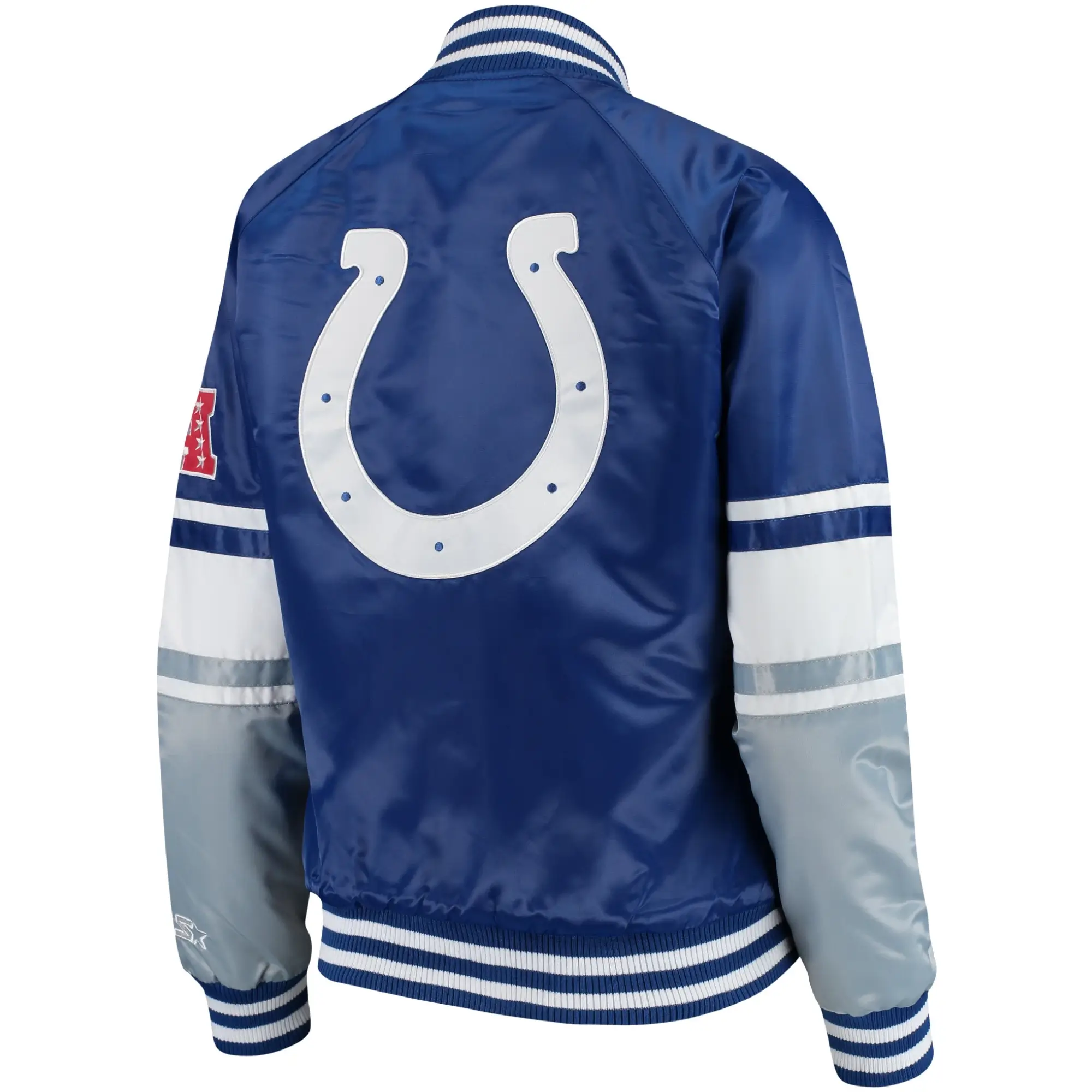 Indianapolis Colts Starter Victory Cheer Satin Varsity Jacket - Image 3