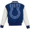 Indianapolis Colts Vintage Jeff Hamilton Wool & Leather Varsity Jacket - Image 2