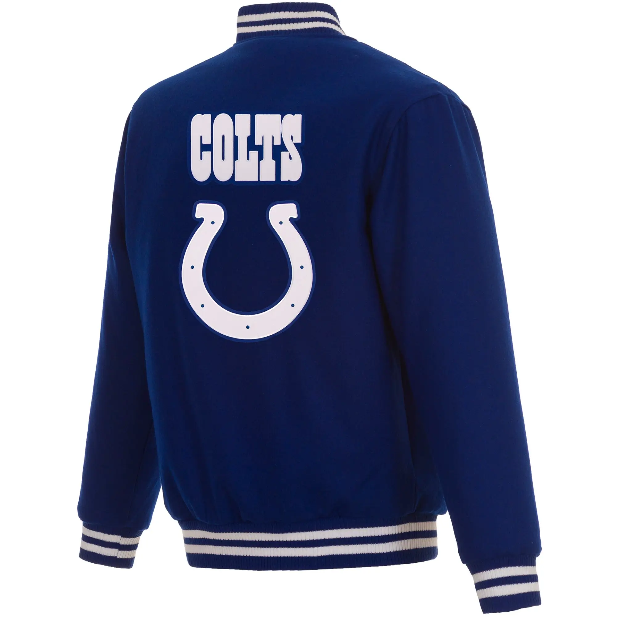 Indianapolis Colts Full Wool One Color Varsity Blue Jacket - Image 2