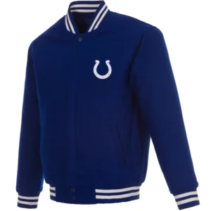 Indianapolis Colts Full Wool One Color Varsity Blue Jacket