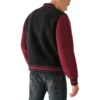 Indianapolis Colts Wool Varsity Jacket Burgundy & Black - Image 2