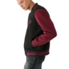 Indianapolis Colts Wool Varsity Jacket Burgundy & Black - Image 3