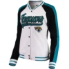 Jacksonville Jaguars Classic Full-Snap Rib New Era Satin Varsity Jacket