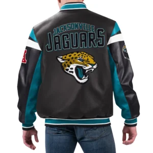Alternative view of Jacksonville Jaguars G-III Sports by Carl Banks Full-Zip Leather Varsity Jacket