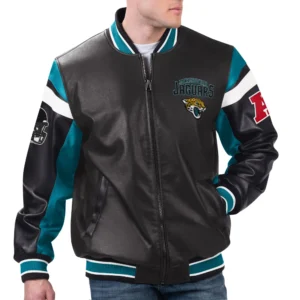 Jacksonville Jaguars G-III Sports by Carl Banks Full-Zip Leather Varsity Jacket