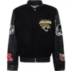 Jacksonville Jaguars Jeff Hamilton Black Wool & Leather Varsity Jacket