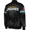Jacksonville Jaguars Starter Black The Pick and Roll Full-Snap Satin Varsity Jacket - Image 2