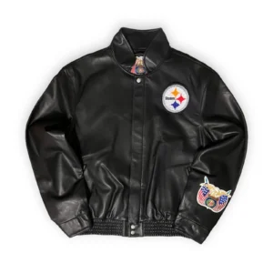 Jeff Hamilton Pittsburgh Steelers Black Full Leather Jacket