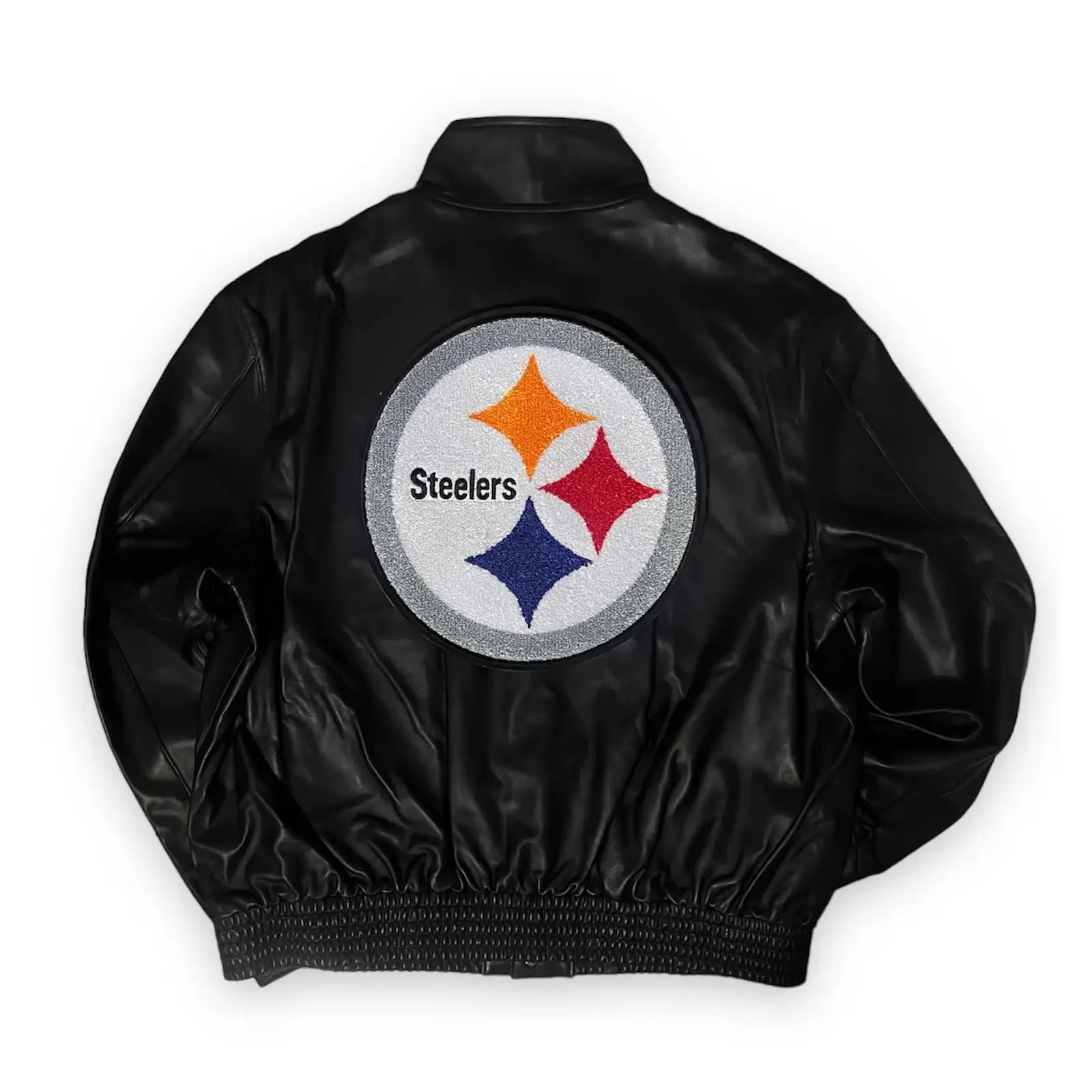 Jeff Hamilton Pittsburgh Steelers Black Full Leather Jacket - Image 2