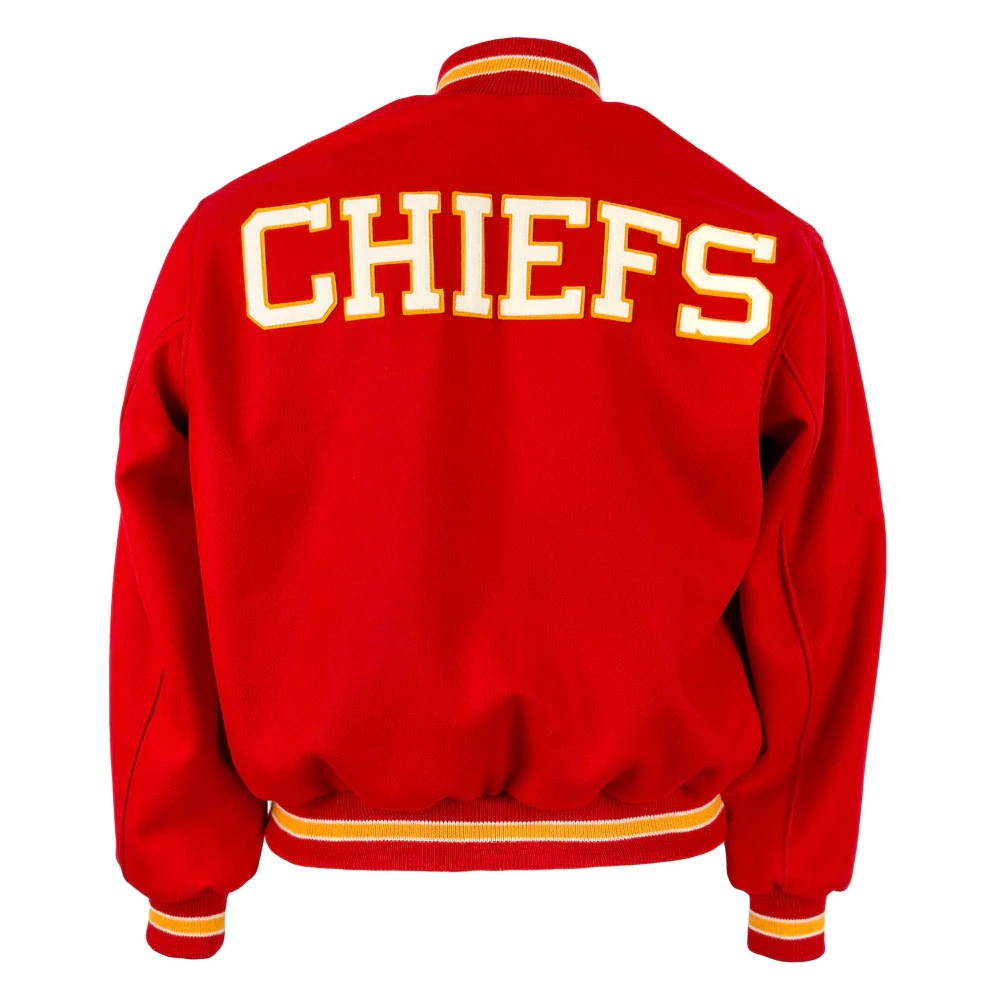 Kansas City Chiefs Letterman 1969 Authentic Red Wool Varsity Jacket - Image 2