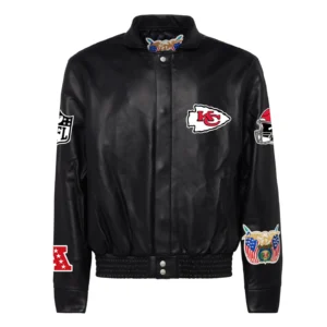 Kansas City Chiefs Jeff Hamilton Full-Snap Black Full Leather Jacket