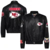 Kansas City Chiefs Jeff Hamilton Full-Snap Black Full Leather Jacket - Image 3
