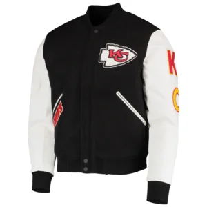 Kansas City Chiefs Classic Pro Standard Logo Full-Zip Black & White Varsity Jacket