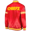 Alternative view of Kansas City Chiefs Starter Midfield Full-Snap Satin Red Varsity Jacket