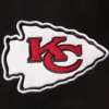 Kansas City Chiefs Tommy Hilfiger Heritage Full-Snap Black & Tan Varsity Jacket - Image 3