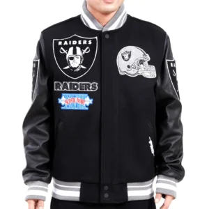 Las Vegas Raiders Retro Classic Wool & Leather Varsity Jacket