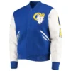 Los Angeles Rams Old English Royal & White Varsity Jacket