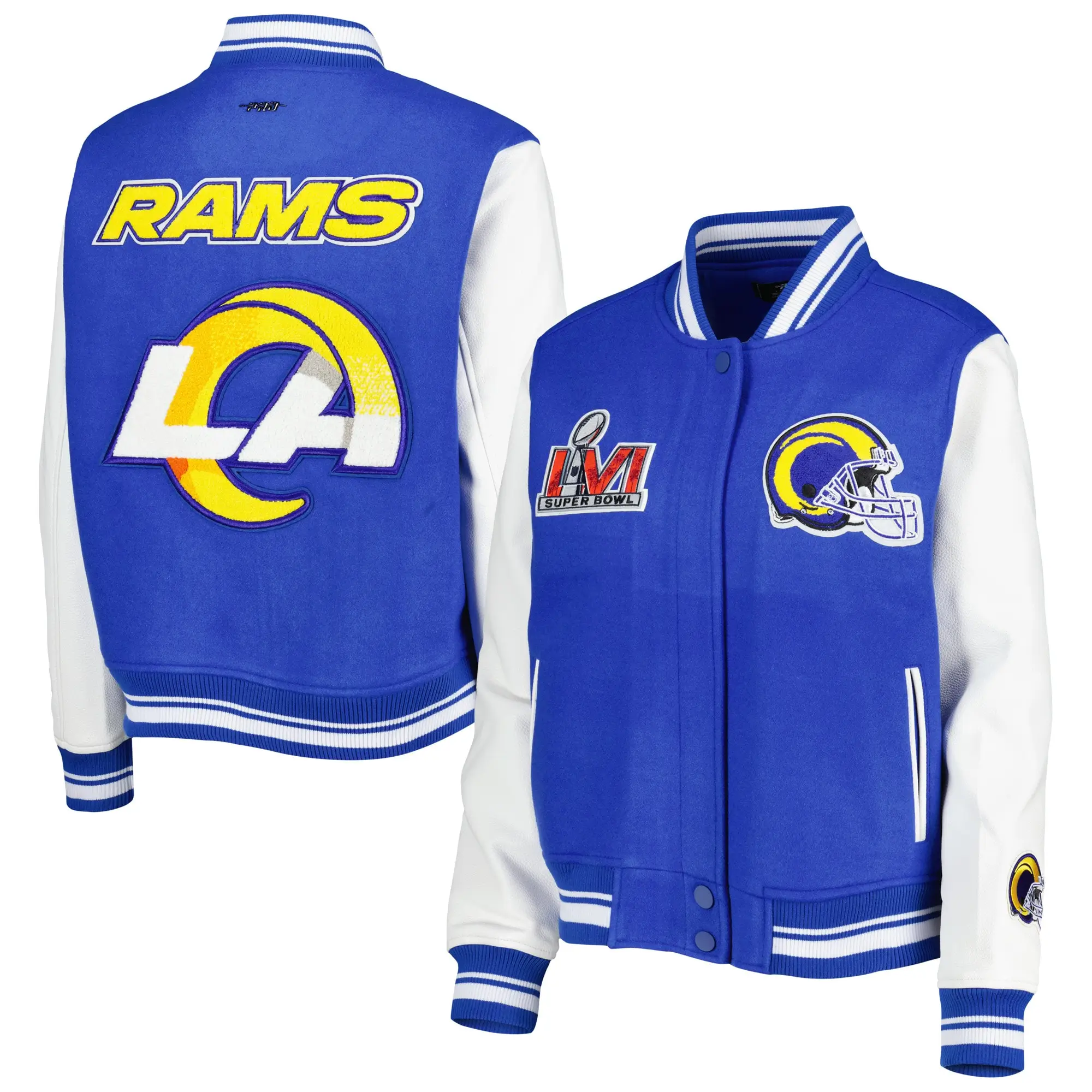 Los Angeles Rams Classic Super Bowl Varsity Jacket - Image 3