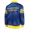 Golden State Warriors The Captain II Blue Satin Varsity Jacket