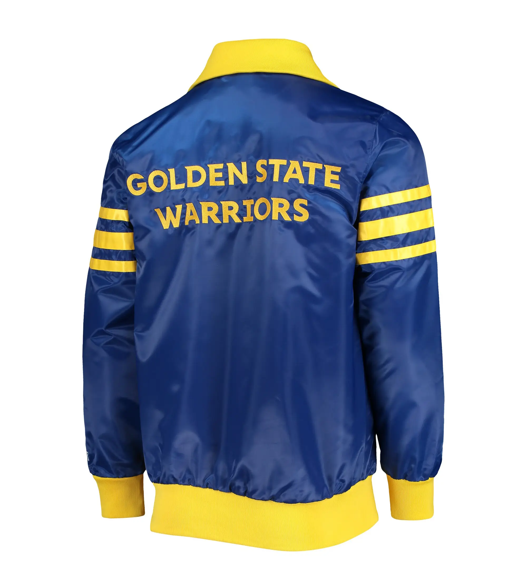 Golden State Warriors The Captain II Blue Satin Varsity Jacket