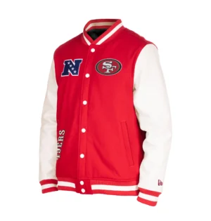 New Era Scarlet San Francisco 49ers 3rd Down Red Varsity Jacket