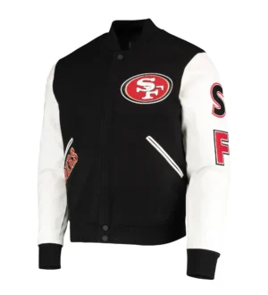 San Francisco 49ers Classic Black/White Varsity Jacket