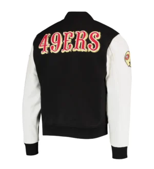 Alternative view of San Francisco 49ers Classic Black/White Varsity Jacket