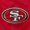 Men's San Francisco 49ers Prime Time Starter Twill Full-Snap Red/Gold Satin Varsity Jacket - Image 3