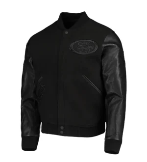 San Francisco 49ers Pro Standard Triple Black Varsity Jacket
