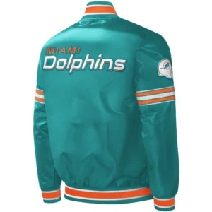 Alternative view of Miami Dolphins The Power Forward Rib Satin Varsity Jacket