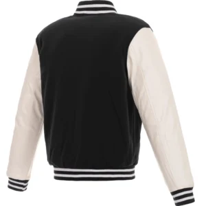 Alternative view of Miami Dolphins Classic Rib Two Tone Wool & Leather Varsity Jacket