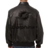 Miami Dolphins Football Team Players Leather Varsity Jacket - Image 2