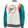 Miami Dolphins Retro The All-American Football Team Players Satin Varsity Jacket - Image 2