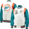 Miami Dolphins Retro The All-American Football Team Players Satin Varsity Jacket - Image 3
