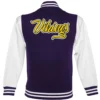 Minnesota Vikings Classic Rib Wool & Leather Varsity Jacket - Image 2
