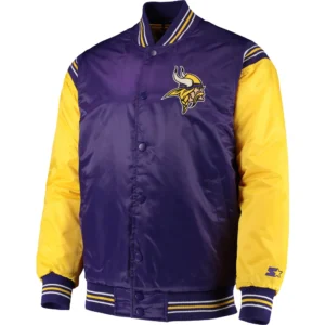 Minnesota Vikings The Enforcer Vintage Satin Varsity Jacket