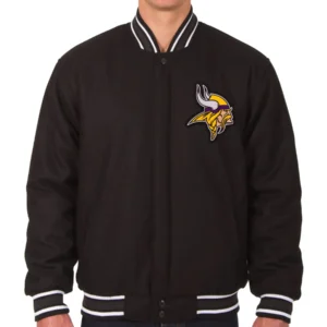 Minnesota Vikings Full Wool One Color Varsity Jacket