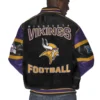 Alternative view of Minnesota Vikings G-III Full Leather Varsity Jacket