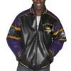 Minnesota Vikings G-III Full Leather Varsity Jacket