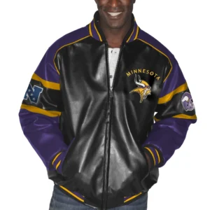 Minnesota Vikings G-III Full Leather Varsity Jacket