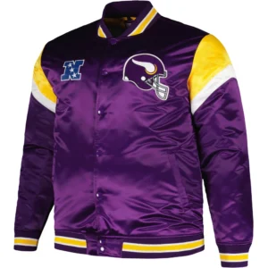 Minnesota Vikings Big & Tall Satin Varsity Purple Jacket